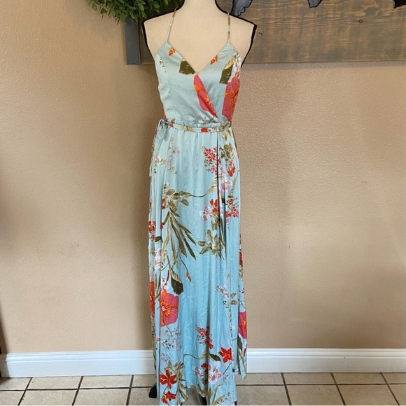 Lulus Still the One Sage Green Floral Print Satin Maxi Dress - Picture 3 of 10